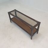 Italian Bamboo and Rattan Coffee Table, 1980s