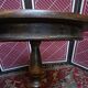 Pedestal table chessboard inlaid old pegs and staples