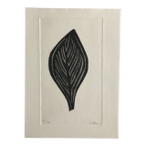 Original etching signed and justified by Raoul UBAC, Letter from Los Chandos, 1975
