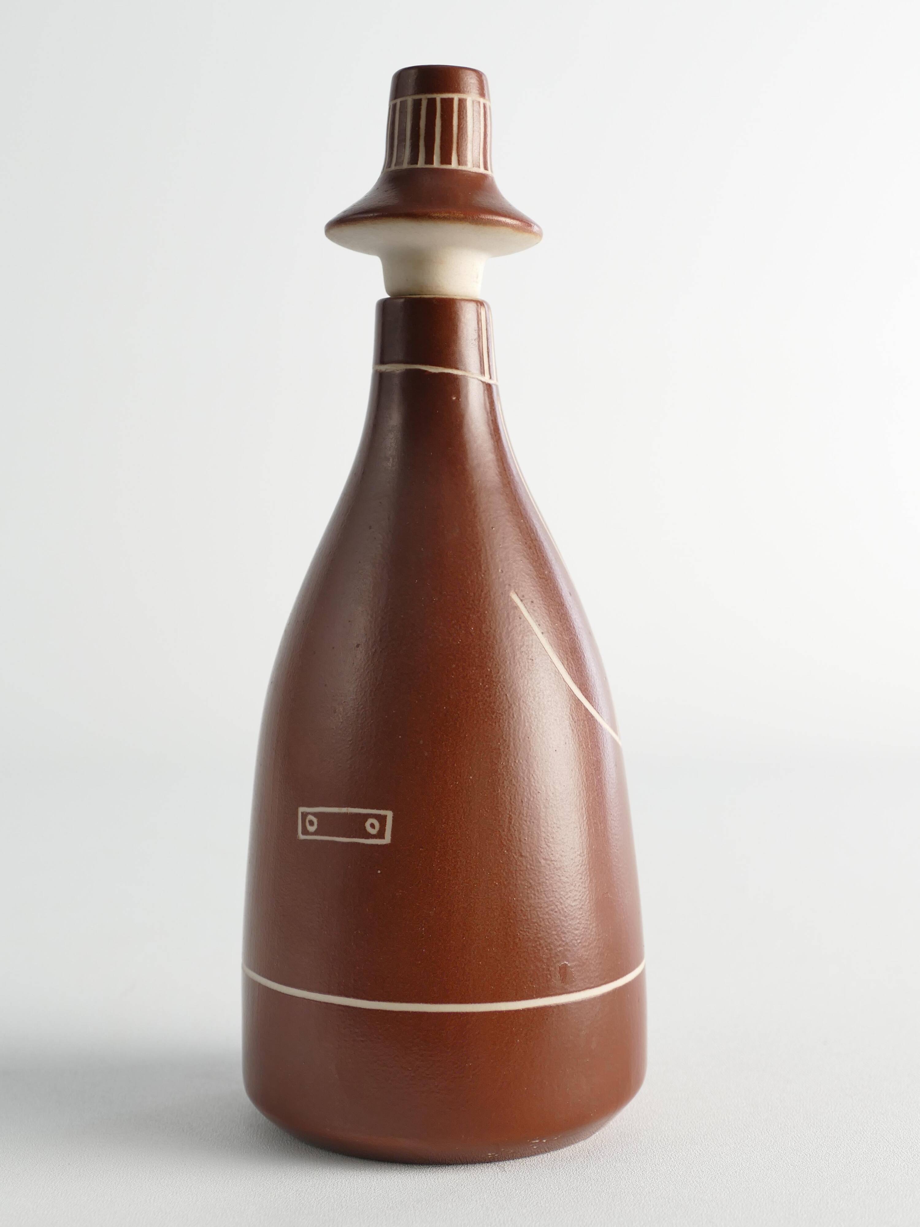 Scandinavian Modern "Tarina" Decanter by Arabia, Finland 1950s