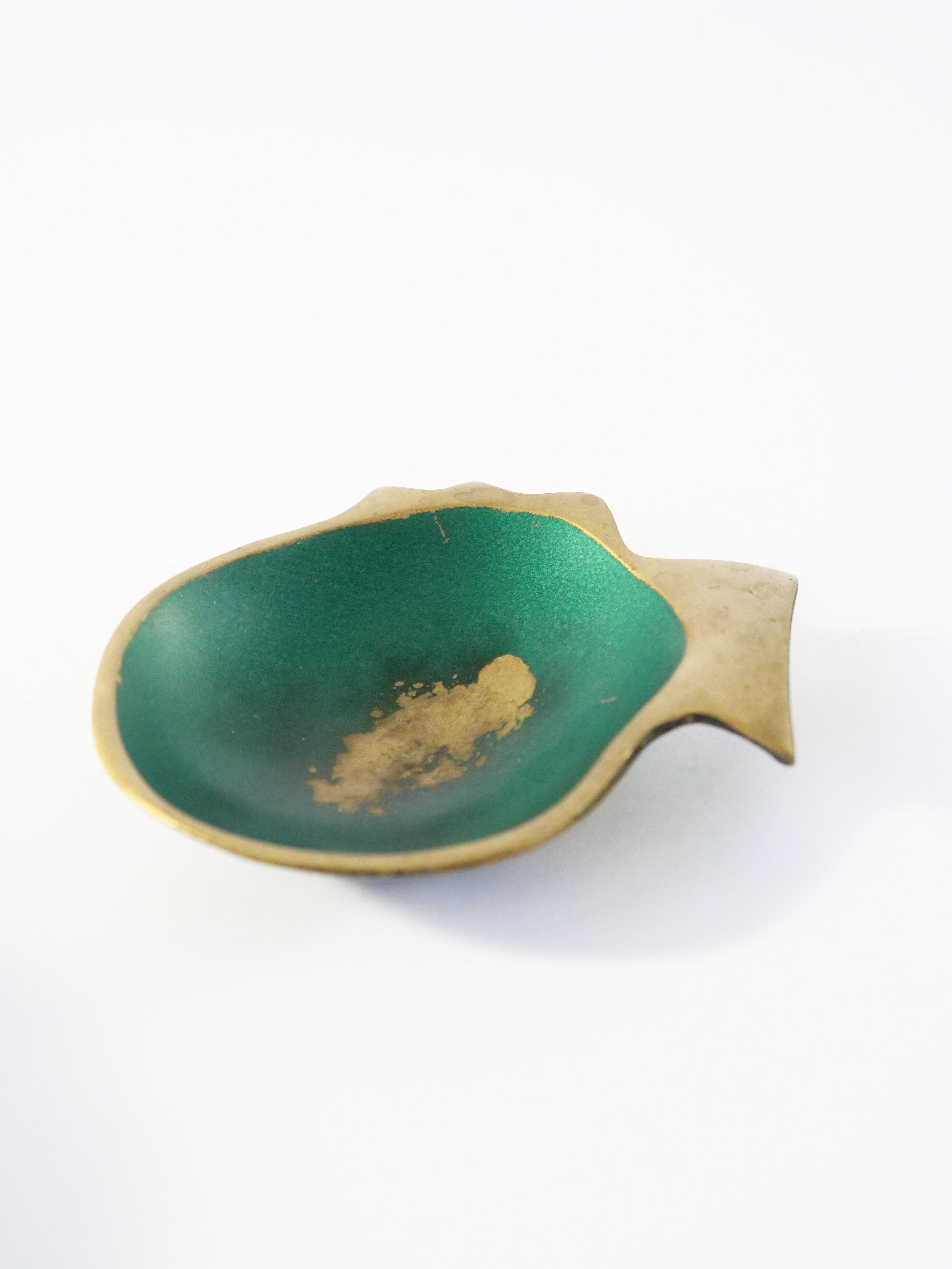 Brass catchall in Austrian design from the 1950s.