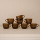 Set of 8 cups Vereco, smoked glass
