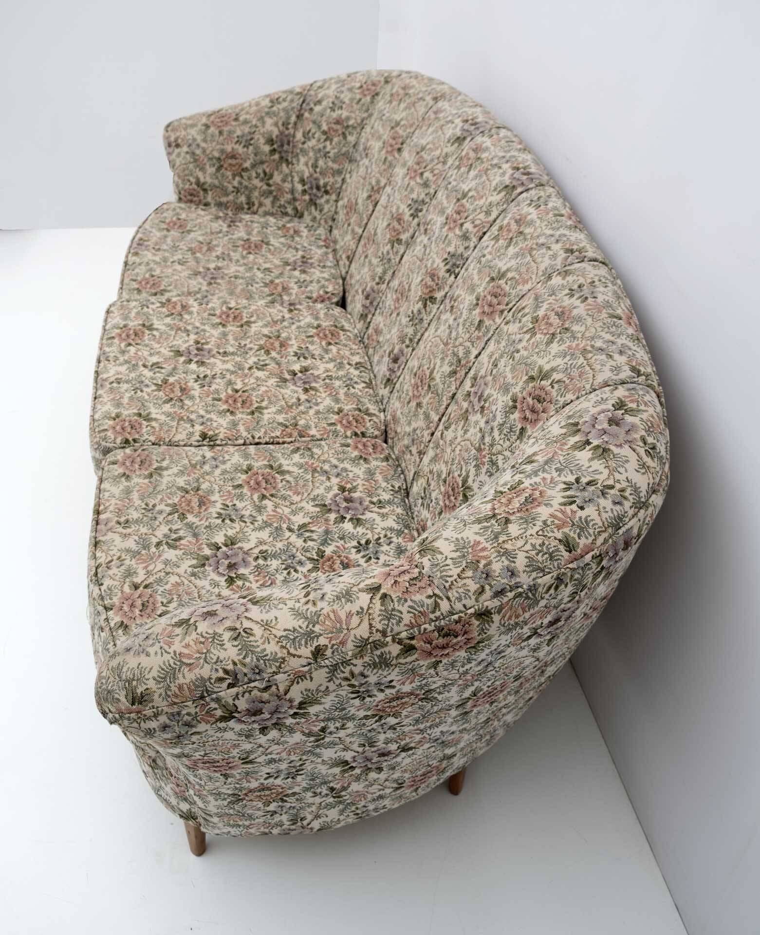 Ico Parisi Style Mid-Century Modern Italian Sofa, 1950s