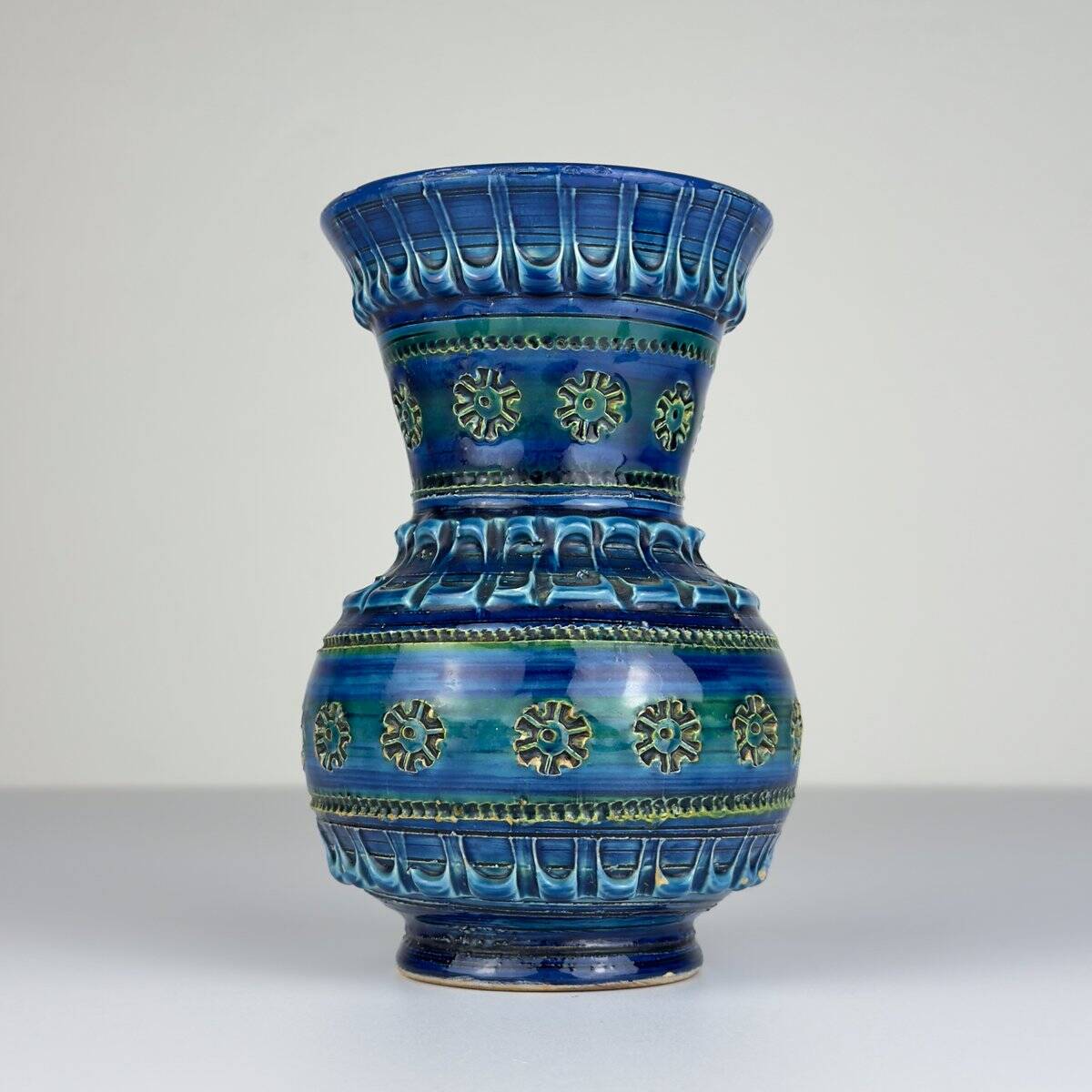 Vintage ceramic vase by Aldo Londi for Bitossi, 1970s