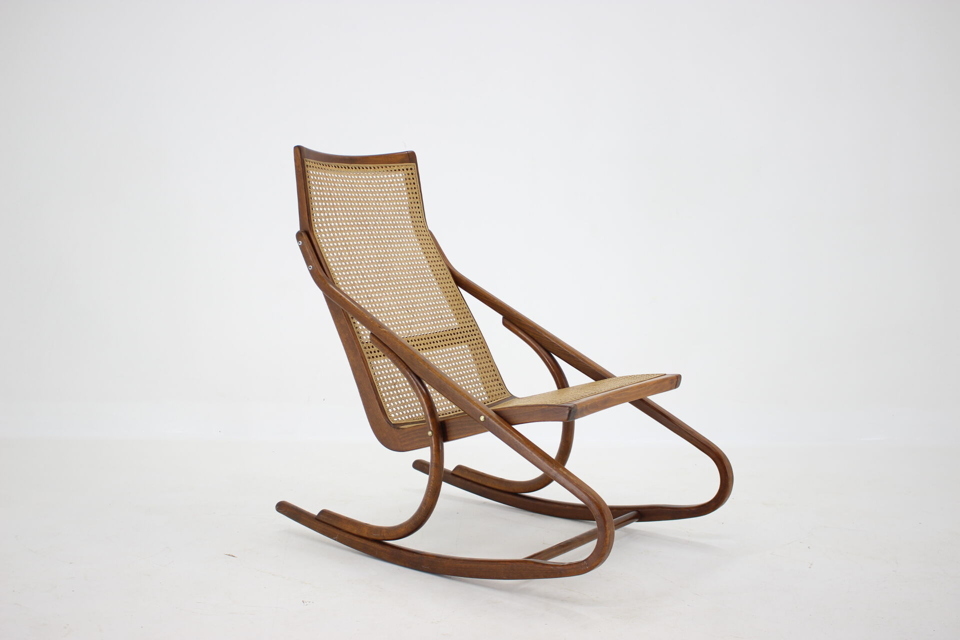 1960s Antonin Suman Bentwood Rocking Chair, Czechoslovakia