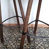 2 vintage brutalist bar stools design Marbella 1970s Spain