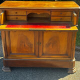 Antique drop-leaf secretary in walnut – Louis-Philippe period (19th century)