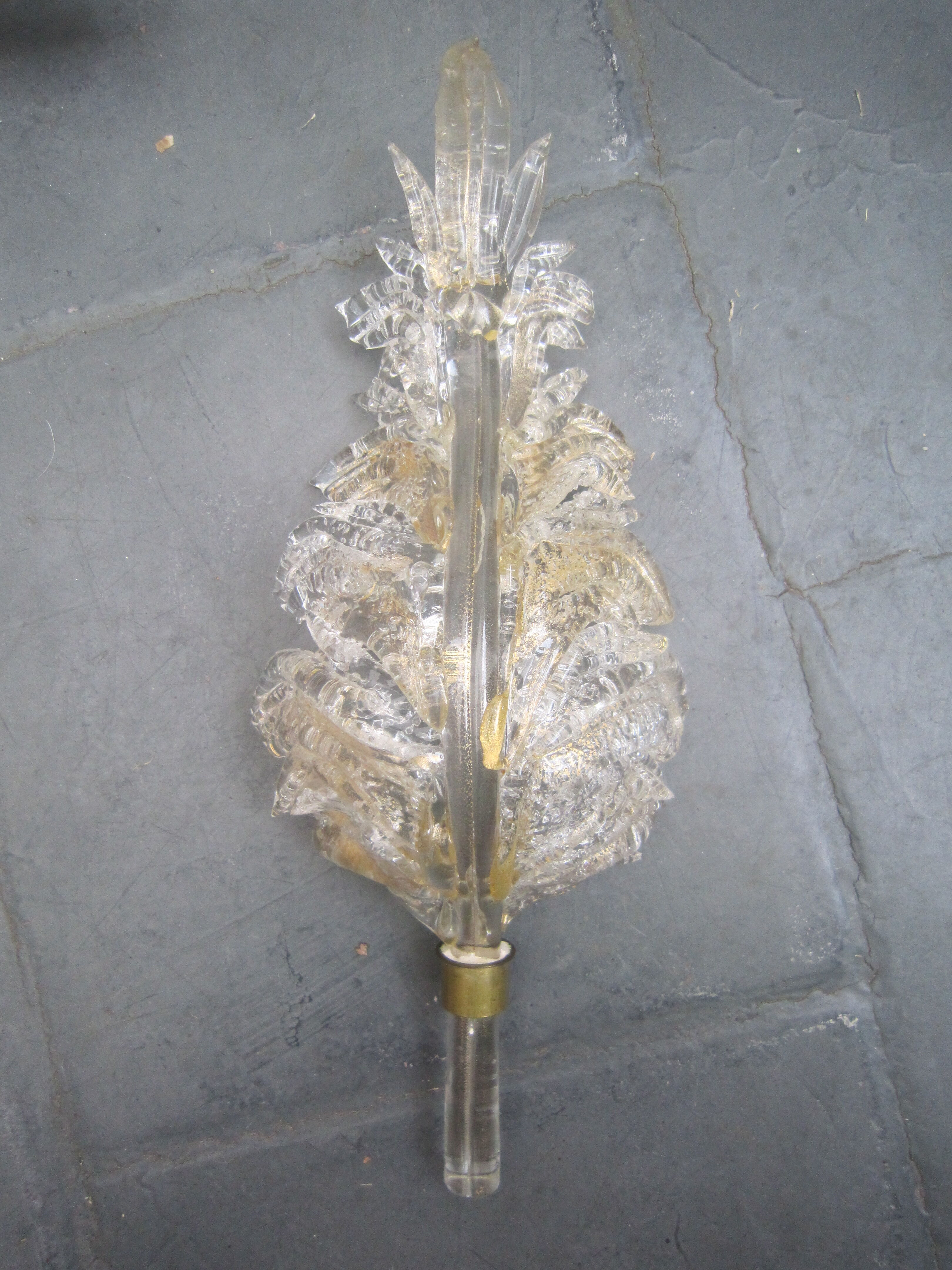 Wall light feather by Barovier and Toso Murano 1950