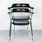 Black model 4455 dining armchairs by Niko Kralj