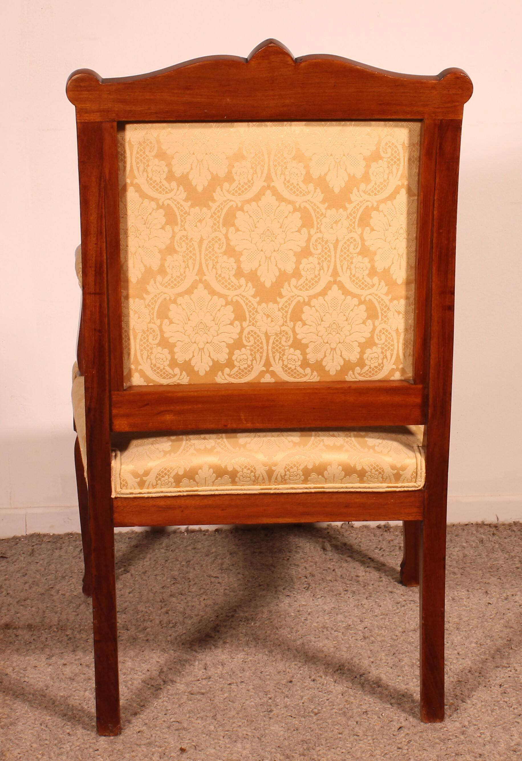 Mahogany Empire Style Armchair