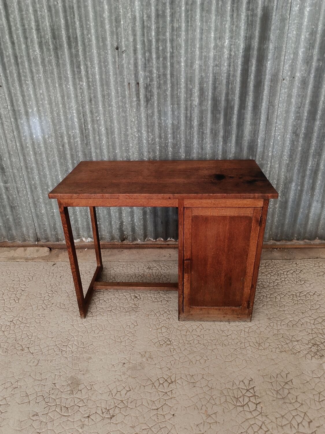 Small vintage solid wood desk