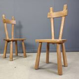 Ensemble de salle à manger brutaliste, années 1960