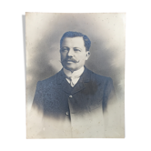 Antique, Old photography, Portrait Man, bourgeoisie, early twentieth, black and white, France