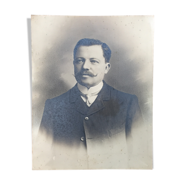 Antique, Old photography, Portrait Man, bourgeoisie, early twentieth, black and white, France