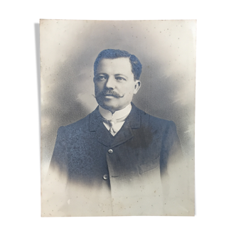 Antique, Old photography, Portrait Man, bourgeoisie, early twentieth, black and white, France