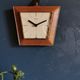 Vintage formica clock silent wall clock trapeze "Hermle gilded black wood"