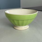 Antique bowl Digoin Sarreguemines France | Vintage green earthenware bowl