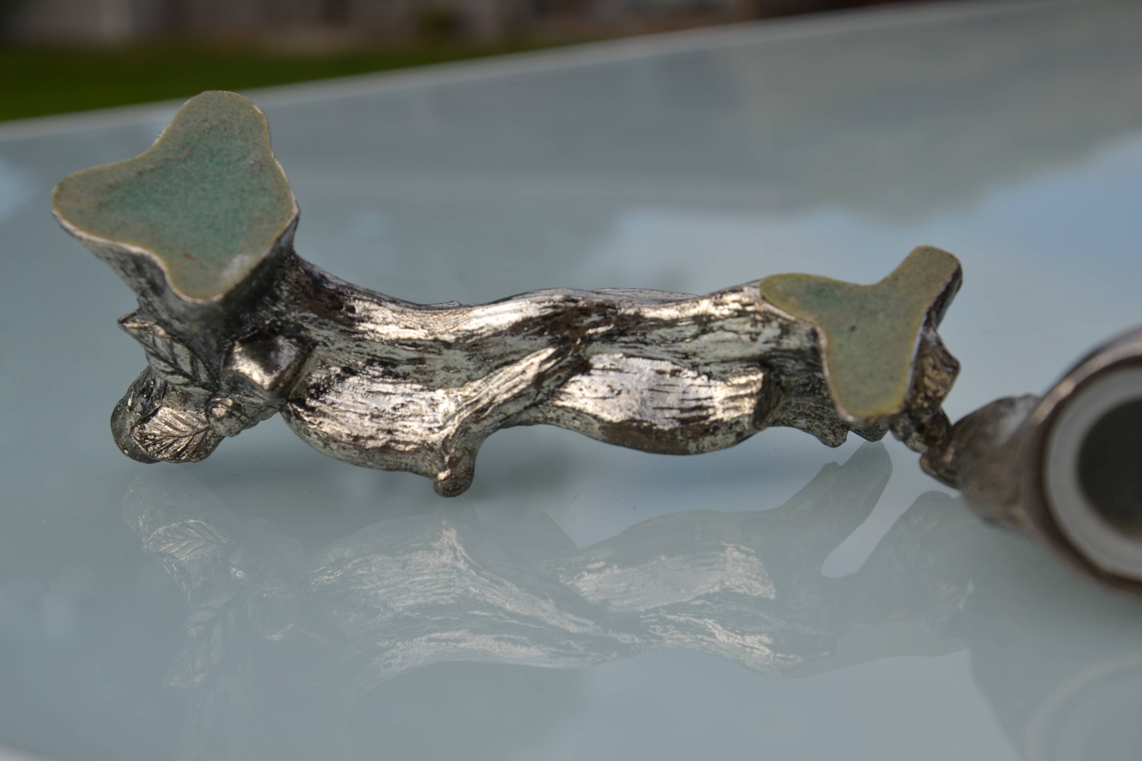 Silver-plated salt and pepper shakers "squirrel"