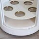 Space Age White Bar Cart On Wheels With Sliding Door, 1960s