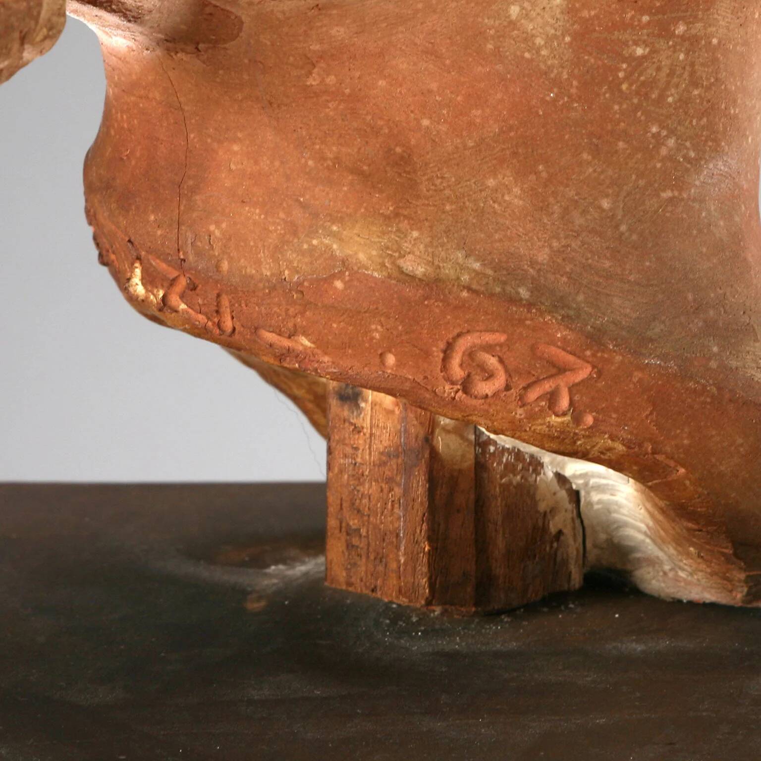 Sculpture moderne tête de jeune fille signée Mario Bertozzi Italie années 1960