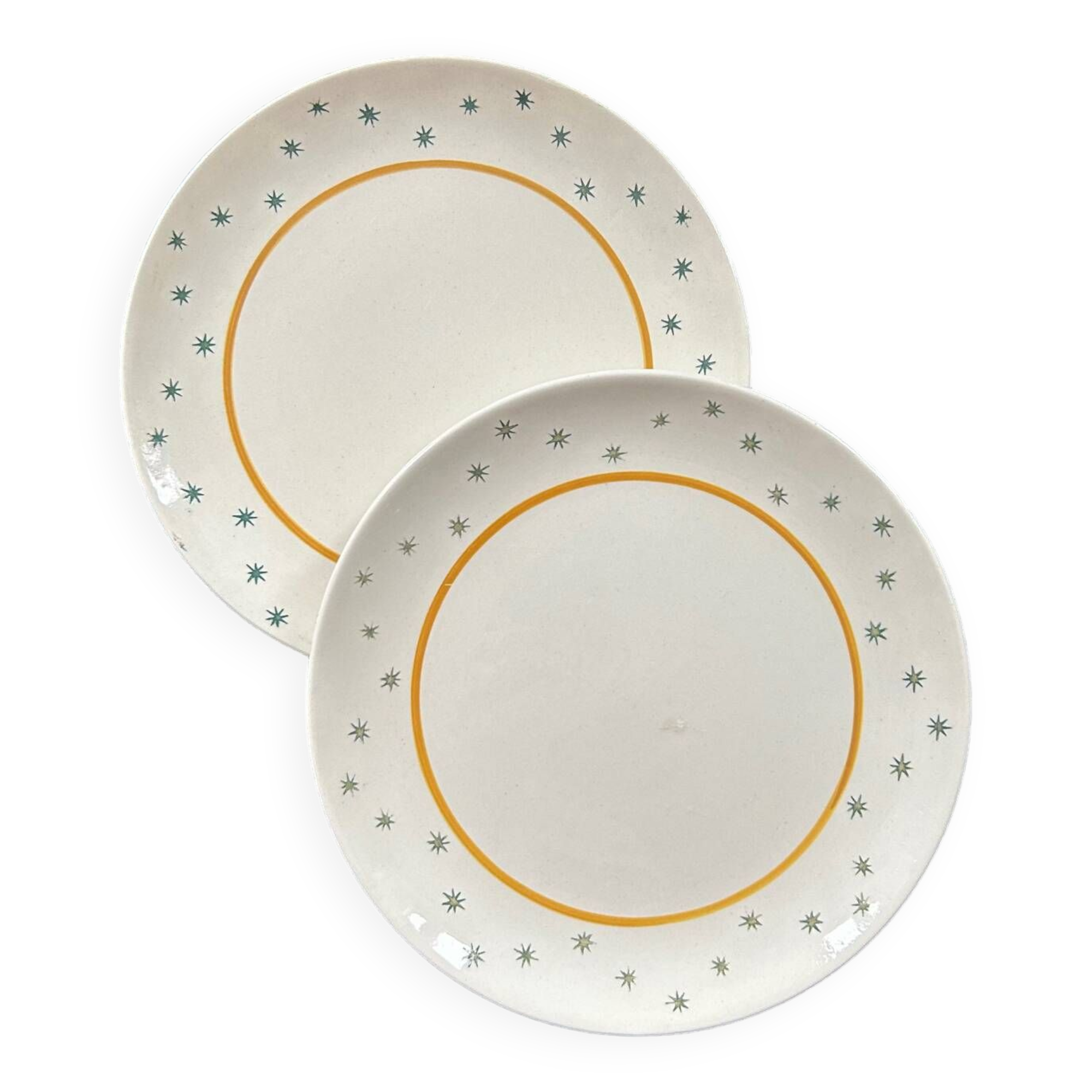 Duo of Primefleur Gien plates