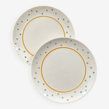 Duo of Primefleur Gien plates