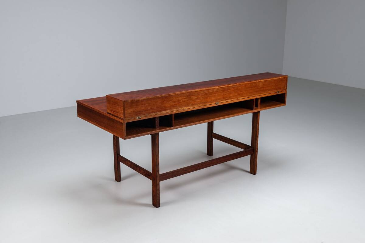 Peter Lovig Flip-Top Partners desk rosewood Lovig Denmark 1960