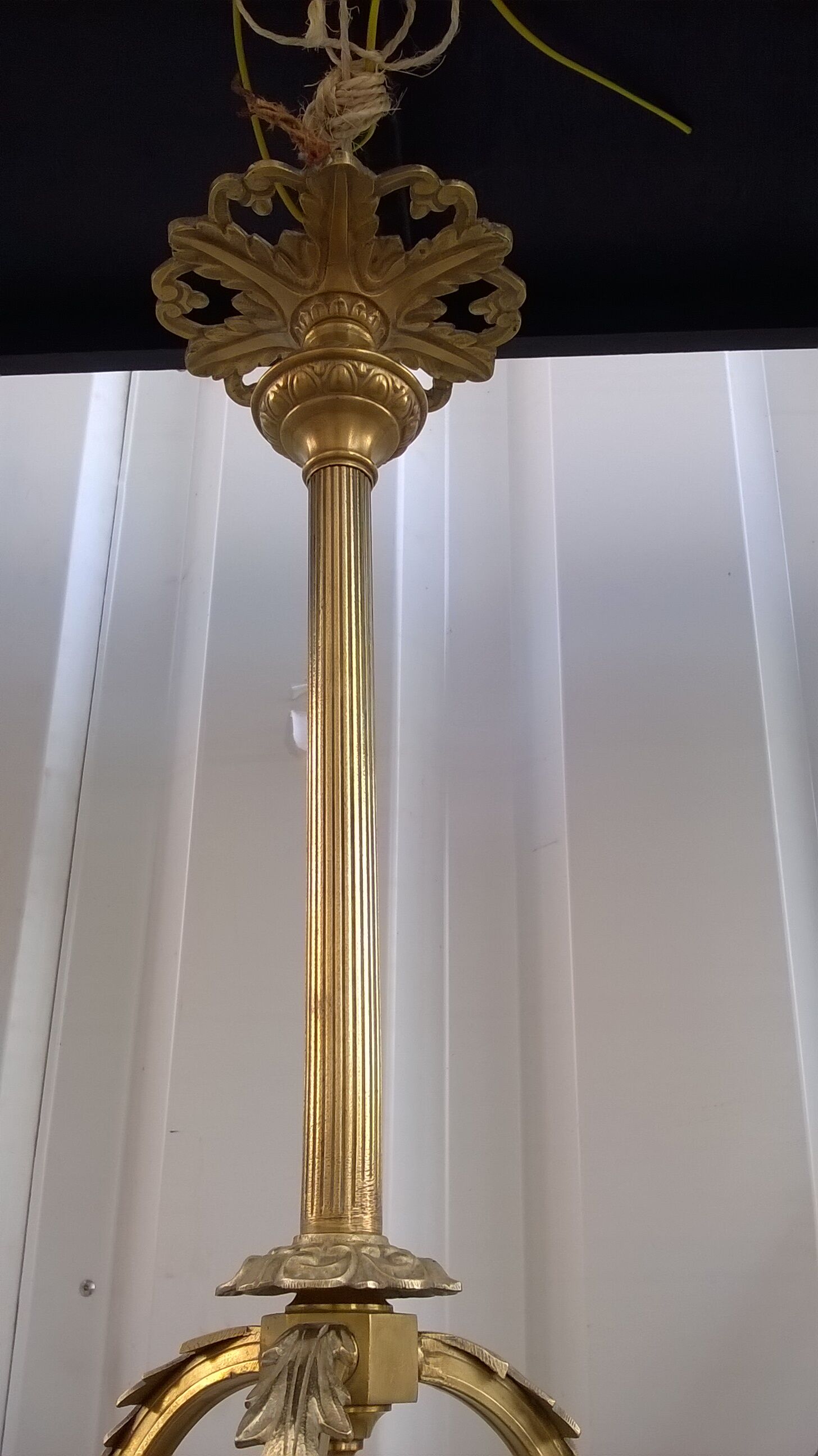 Brass Chandelier And Glass Paste Napoleon III