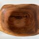 Saladier centre de table en bois d'olivier 1960 forme libre
