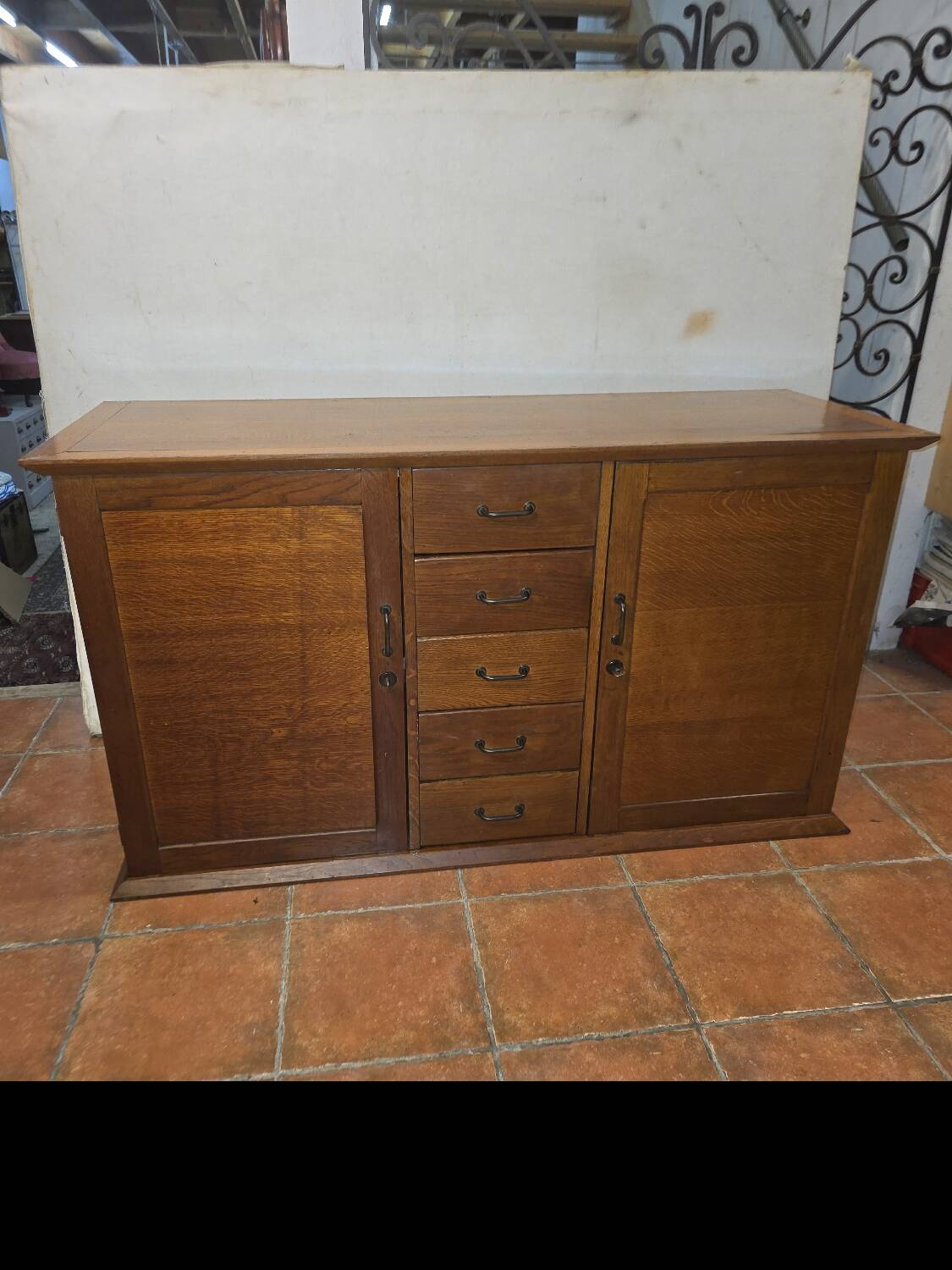 Vintage oak enfilade from the 1960s.