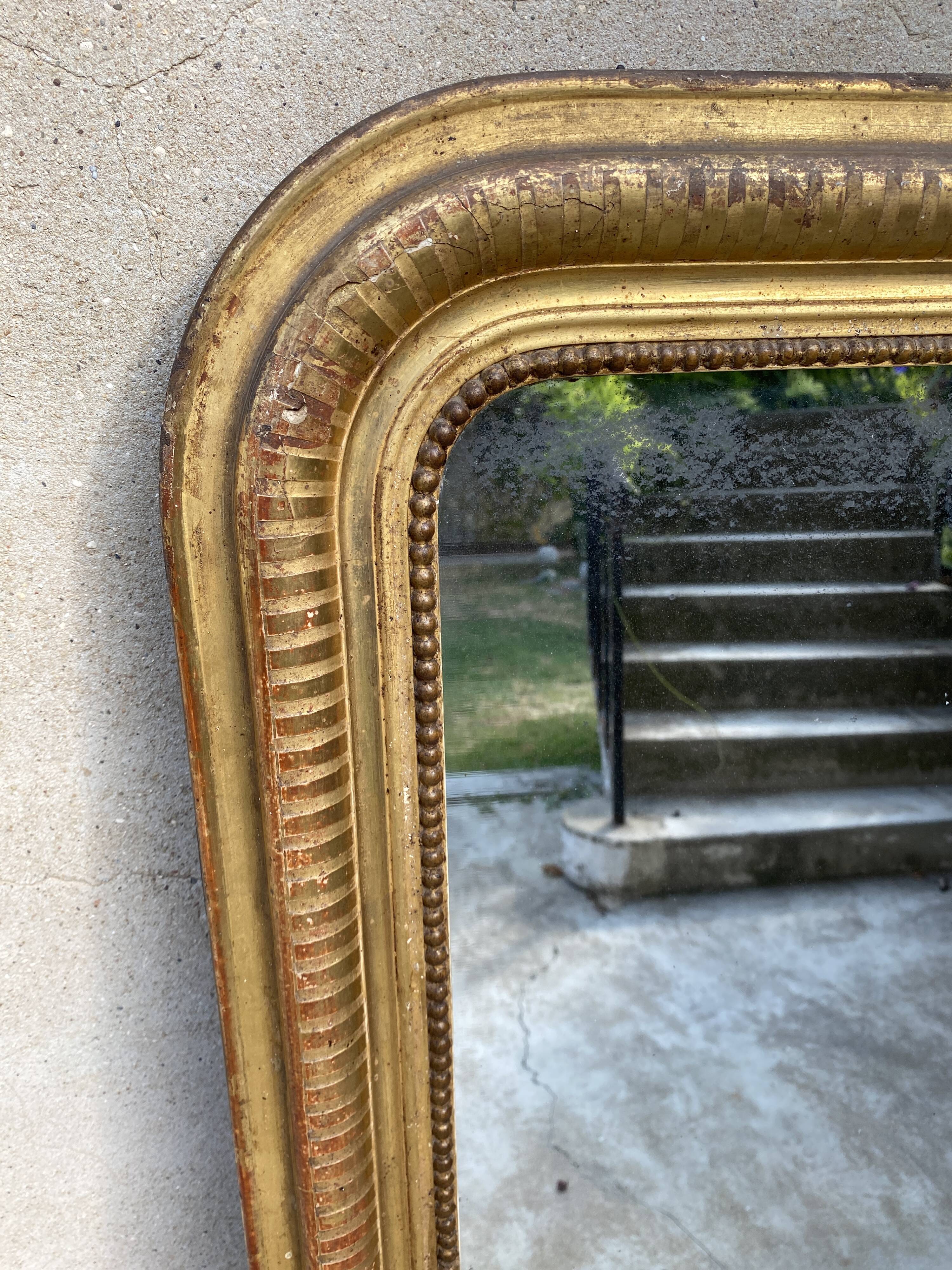 Miroir Louis Philippe doré 120x88