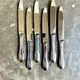 6 chrome metal dessert knives for Air France