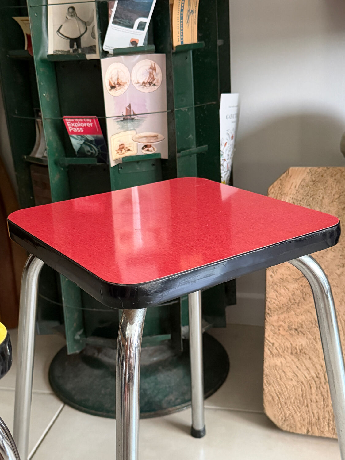 Set of 2 vintage Formica stools