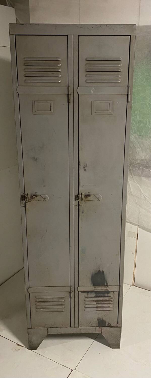 Industrial metal locker room