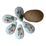 Vintage porcelain lawyer's service straw box