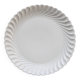 Vintage round serving dish in white porcelain with twists by Limoges Haviland