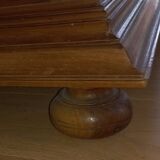 Empire period bathroom furniture in solid walnut and white marble.