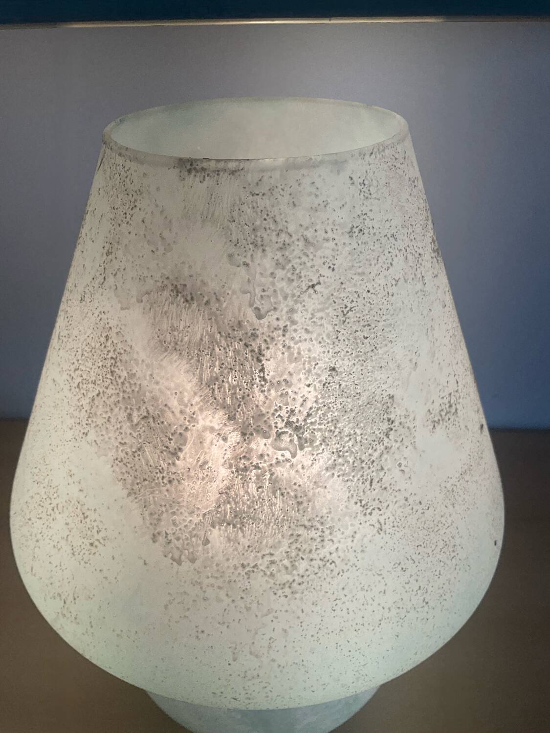 Murano scavo glass mushroom lamp