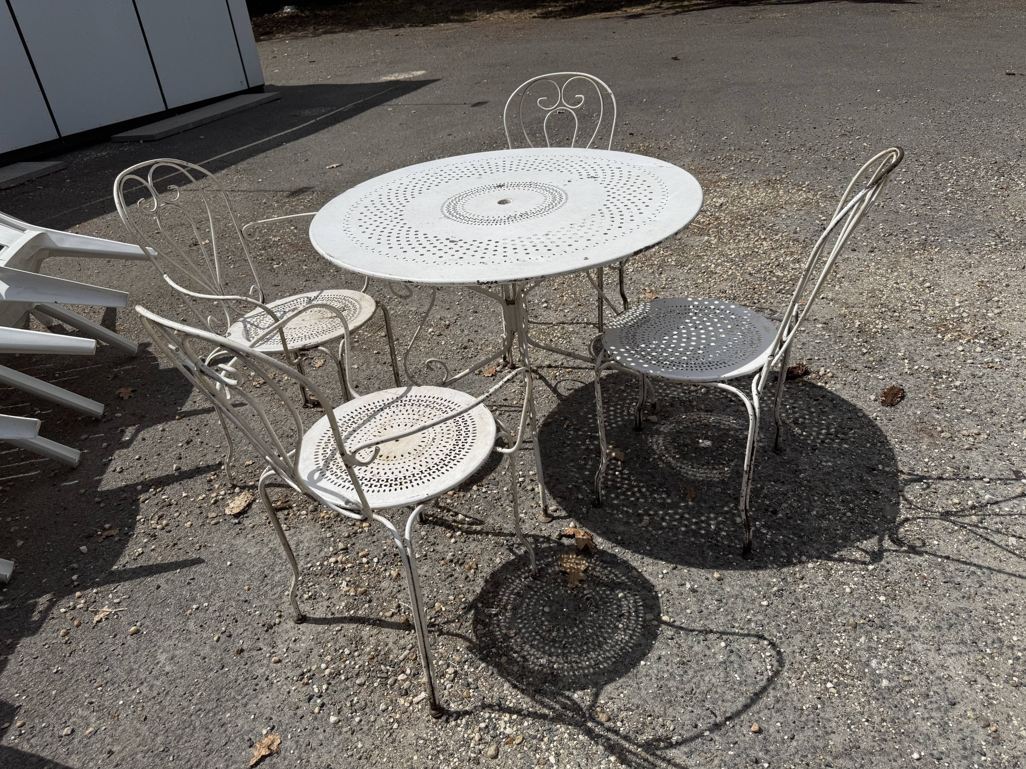Wrought iron garden furniture