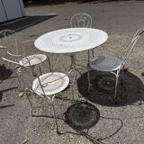Wrought iron garden furniture