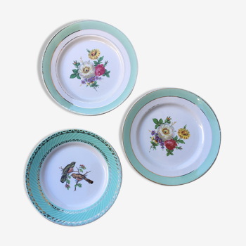 Lot de 3 assiettes mint