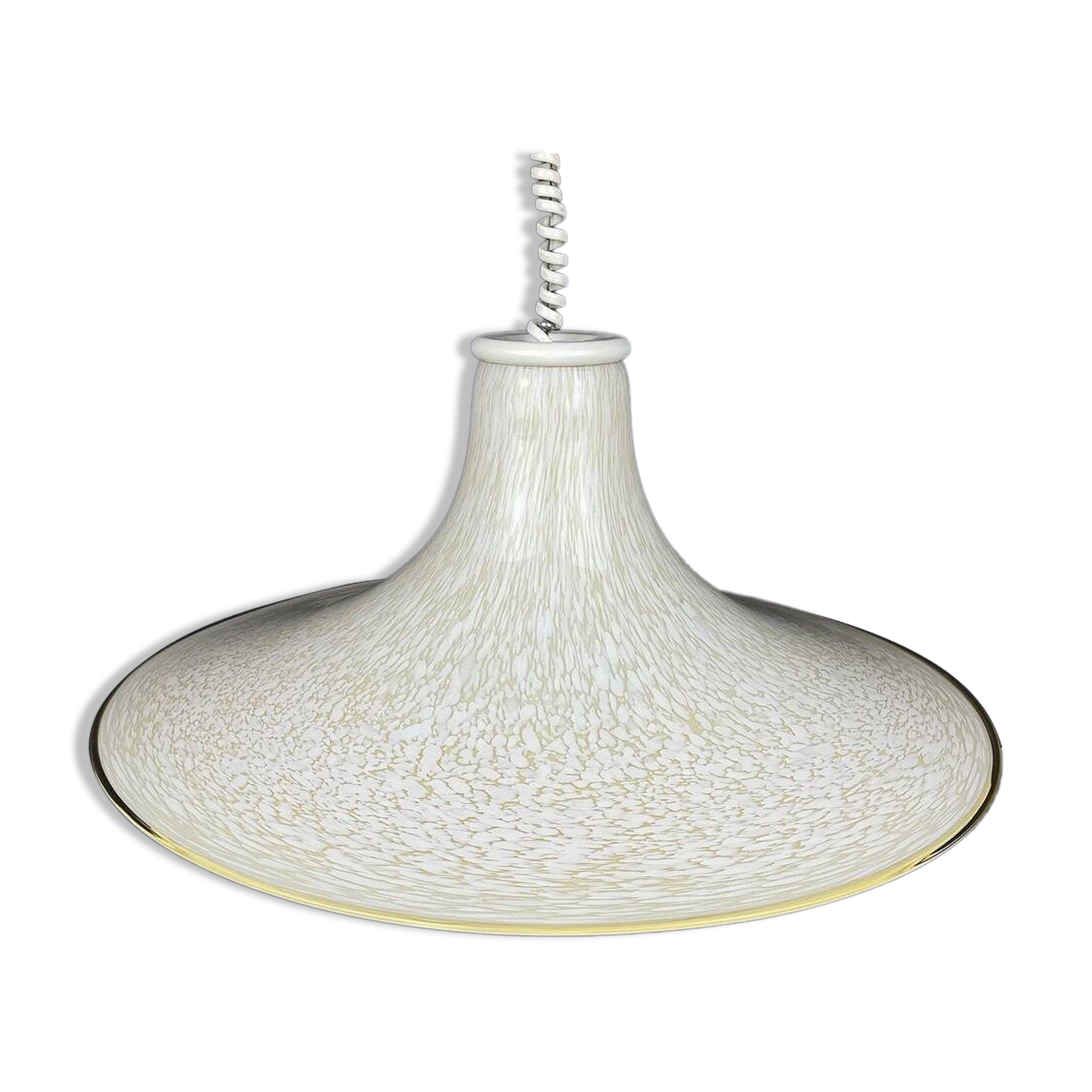 Beige Murano Glass Pendant Light from the Mid-Century, Italy, 1970s