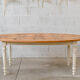 Oval marquetry table – solid wood