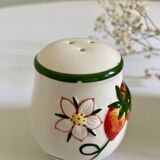 Salière et poivrière en céramique fraise vintage