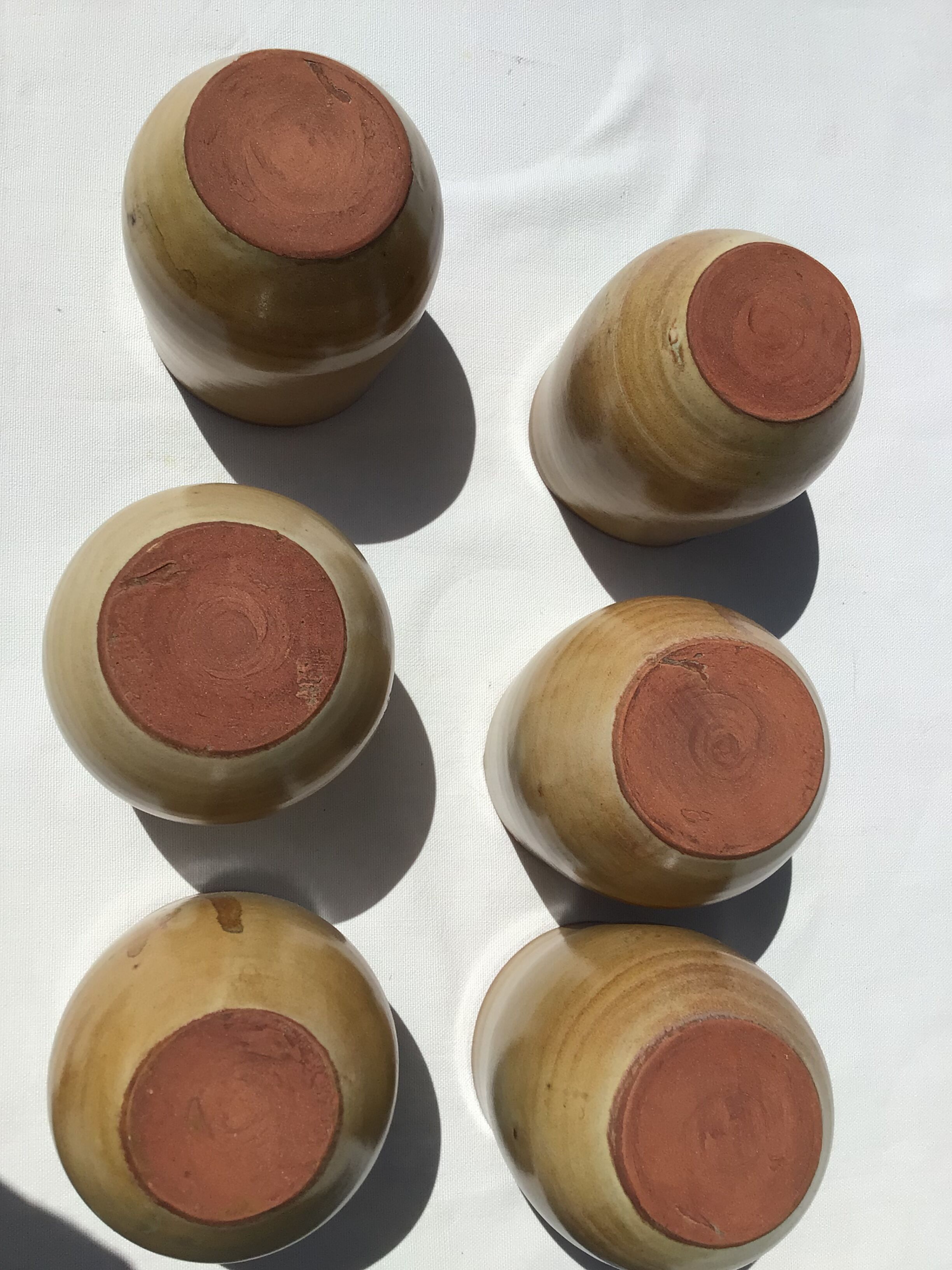 6 cups cups terracotta artisanal beige
