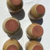 6 cups cups terracotta artisanal beige
