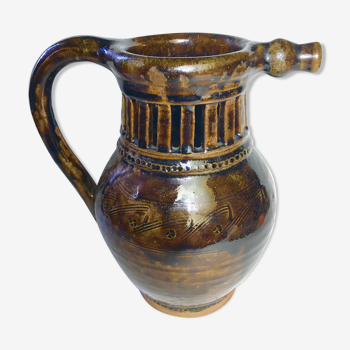Stoneware pitcher from Puisaye la Borne by Jean-Michel Doix in ceramic 1950