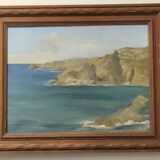 Tableau huile sur toile marine signée