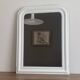 Miroir Louis Philippe fin 19ème. Blanc. 80x60.