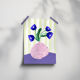 Illustration « vase de fleur avec des fleurs abstraites bleues »